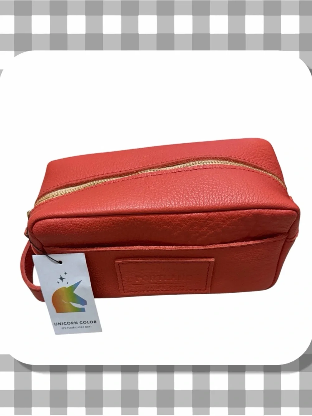 🦄 Portland Leather Deluxe Dopp Kit | Coral | Not Available Online